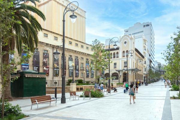 Avenida de la Constitución y plaza Ruperto Chapí